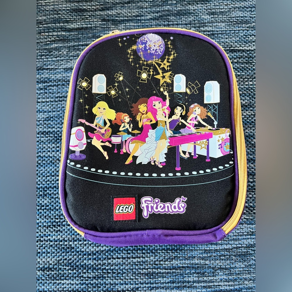 NWT Lego Friends soft lunchbox.  Insulated.  Disco theme.